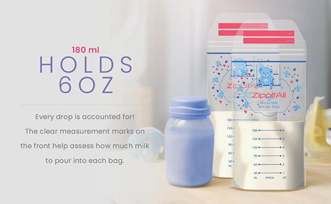 De Zakken van de melkzak, Waterdicht, Geurbewijs, Hermetisch, de Greeptribune van de Schuifritssluiting op Pakket 9