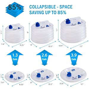 De draagbare Kruik van de Wateropslag, Waterdrager, Vouwbare Kantine, ROOSTERT het Kamperen in openlucht Wandeling 6