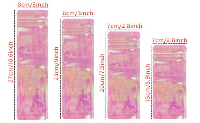 Resealable Holografische Ritssluitingszak, slidelock het Bewijs Mylar Baggies van de Zakkengeur 1