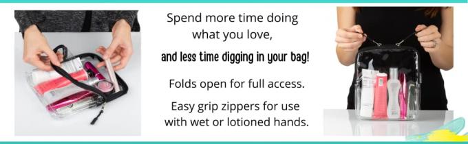 TSA Erkende Toiletry Zak, Schoonheidsmiddelen & Reistoiletries Organisator, Kwart gallongrootte, Bagage, Beurs 0