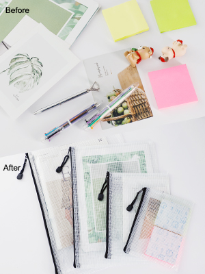 Mini Clear Organizer Pouches, Multifunctionele Make-upzak, de Kleine Transparante Kosmetische Organisator Bag van pvc 1