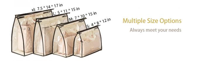 Multigrootte, het Stoflakenzakken van de Handtasopslag, Handtas & Beurs, de Stevige pvc-Ritssluiting van Organisatorholder with handle 6