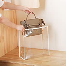 Modieuze de Handtasbeurs van pvc van de Ontwerpluxe, Organisator Dust Cover, Zakbeschermer, Magnetische Onverwachte Sluiting 9