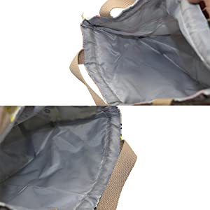 Canvas Katoenen Stoffen Opnieuw te gebruiken Pakket, LUNCHzak, Drawstring, Geïsoleerd Bento Box Cooler, Tote Handbag 7