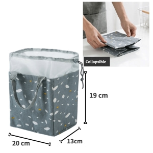 Canvas Katoenen Stoffen Opnieuw te gebruiken Pakket, LUNCHzak, Drawstring, Geïsoleerd Bento Box Cooler, Tote Handbag 1