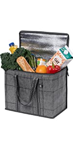 De Op zwaar werk berekende Geïsoleerde de Kruidenierswinkelzakken van VENO, zwarte kruidenierswinkelzakken, isoleerden zak, de zak van de voedsellevering