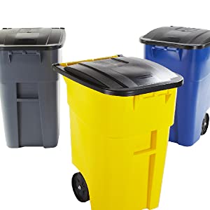 De Vuilnisbak van Rubbermaid Commerciële Producten BRUTE Uitlooptraject Gereden de Containerbakken van de Recyclingsoprijlaan