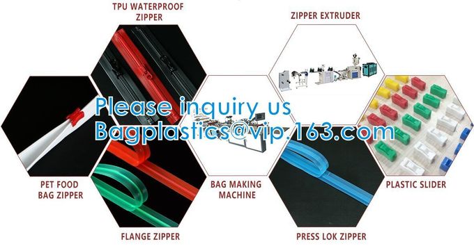 Vacuüm van de de Flenspers van de Koord Horizontale Schuif van de de Scheurritssluiting Waterdichte Gemakkelijke de Schuifritssluiting, pvc EVA TPU Hermetische 0