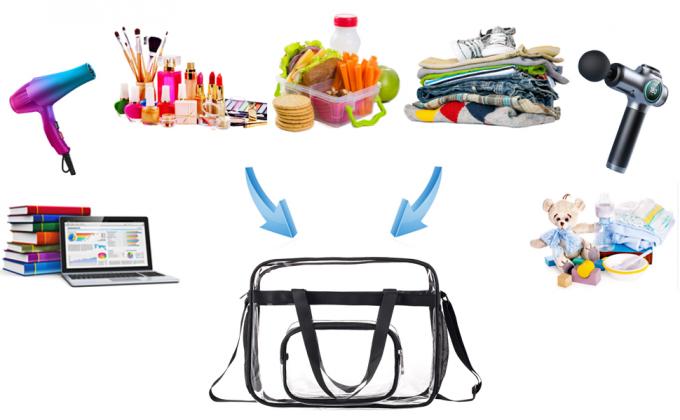 De duidelijke Zakken, Goedgekeurd Stadion, zien door Tote Bag, Schouderriem, Grote Transparante Zak 8