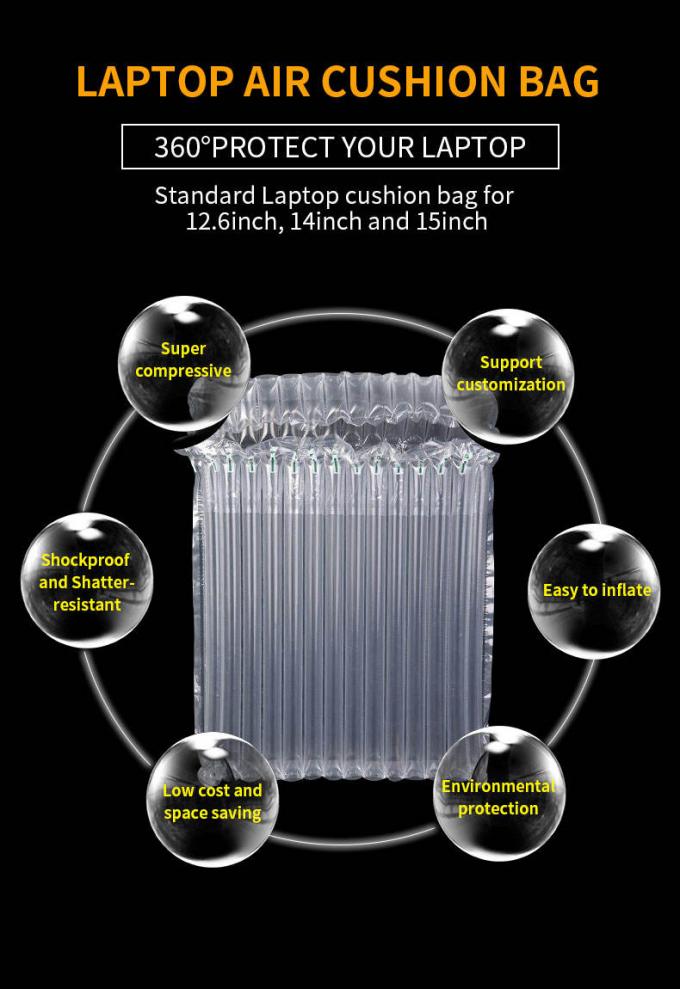 De opblaasbare Laptop Beschermende Zak van Mailer, Vervoerverpakking, de Zak van het Luchtkussen, de Zakverpakking van de Luchtkolom 1