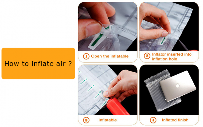 De opblaasbare Laptop Beschermende Zak van Mailer, Vervoerverpakking, de Zak van het Luchtkussen, de Zakverpakking van de Luchtkolom 6