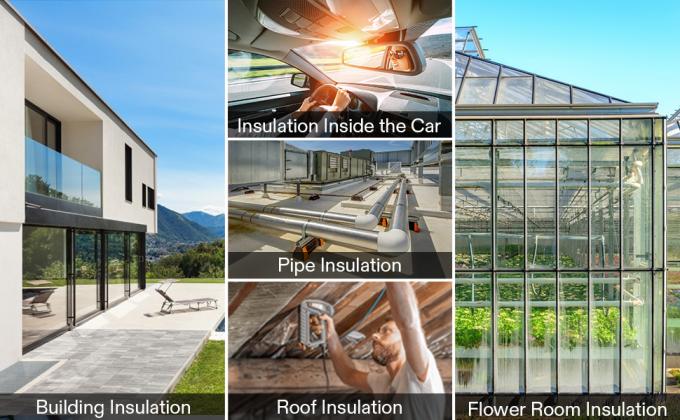 Film van de de Hitteisolatie van het bouwschuim de Folie Gesteunde, Thermisch Raidant-Barrièreblad, Pijpomslag, de Bouwdak 2