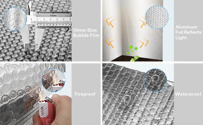 Film van de de Hitteisolatie van het bouwschuim de Folie Gesteunde, Thermisch Raidant-Barrièreblad, Pijpomslag, de Bouwdak 1