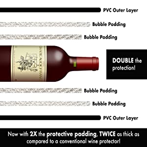 De opnieuw te gebruiken Beschermer van de Wijnfles, Luchtbelkussen, het Geval van de Reiskoker, Lekvrij Veiligheidseffect verzet tegenzich 3