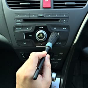 De Autowas van auto Schone Toebehoren het Schoonmaken Reeks 7 in 1 Draagbare Autowasseretteuitrusting, Borstelzwabber, Microfiber-Autohanddoek 6