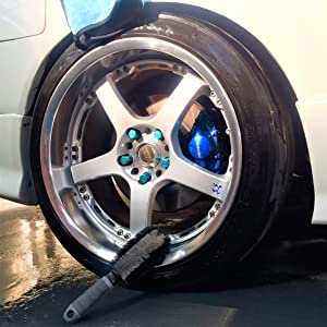 De Autowas van auto Schone Toebehoren het Schoonmaken Reeks 7 in 1 Draagbare Autowasseretteuitrusting, Borstelzwabber, Microfiber-Autohanddoek 5