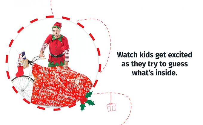 De jumbozak van de Gift Reuzefiets, op zwaar werk berekende Overmaatse, Jumbo Buitengewoon breed, verpakkende zakken van de Kerstmis de Huidige Gift 1