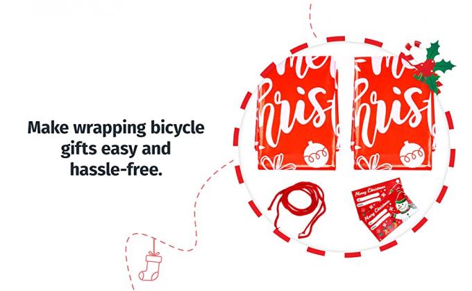 De jumbozak van de Gift Reuzefiets, op zwaar werk berekende Overmaatse, Jumbo Buitengewoon breed, verpakkende zakken van de Kerstmis de Huidige Gift 0