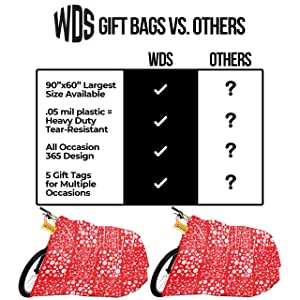 De jumbozak van de Gift Reuzefiets, op zwaar werk berekende Overmaatse, Jumbo Buitengewoon breed, verpakkende zakken van de Kerstmis de Huidige Gift 6