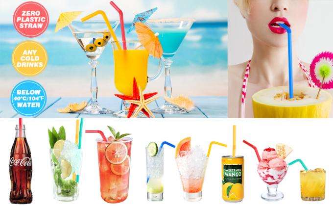 PLA-Gebaseerde Installatie, Individuele Omslag, Cocktail het Drinken Stro, Vriendschappelijke Eco, Ma&iuml;szetmeel, Flexi, Lepel, Vork, Cultery 0