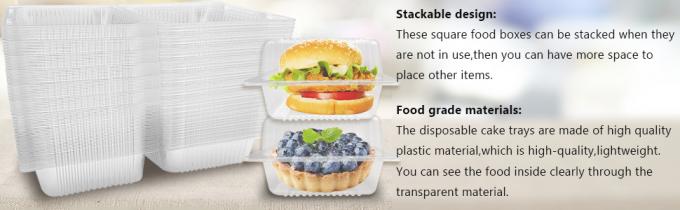 Haalt het Clamshell Scharnierende Vouwbare Pak van de Blaarsalade, Prep Luchtdichte Container van de Compartimentenmaaltijd Lunchdoos weg 7