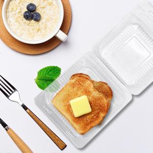 Haalt het Clamshell Scharnierende Vouwbare Pak van de Blaarsalade, Prep Luchtdichte Container van de Compartimentenmaaltijd Lunchdoos weg 8