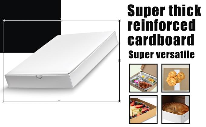 De Verpakkingsdocument van de douanepizza Vakje Golf met Verschillende Grootte, Kringloopdocument Eenvoudig de Lunchvakje van het Pizzapakket 2