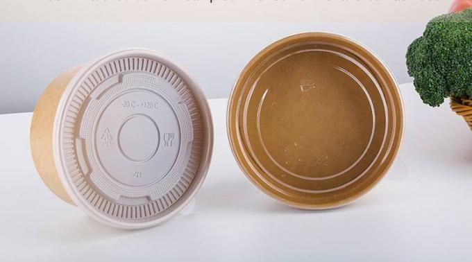 Vriendschappelijke Eco, Bestand Olie, de Kom van de Rijstnoedels van de Saladesoep, Bamboepulp, Wegwerpproduct, Kraftpapier-het Deksel van de Papierkom 12