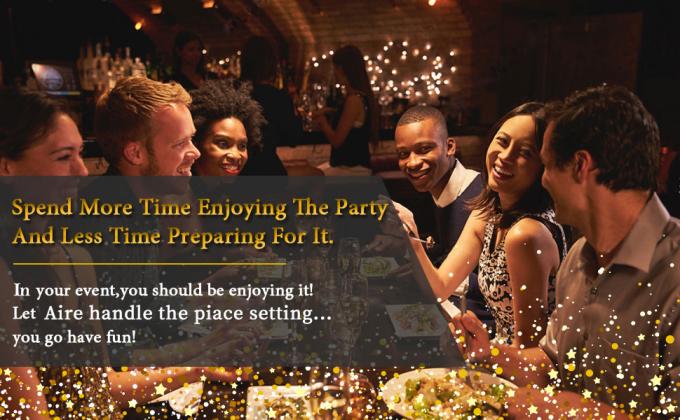 De partij levert Plaat, Koppen, Lepels, Vork, Servetten, Dinerreeks, Document en Plastic Vaatwerkreeks, Vaatwerk 0