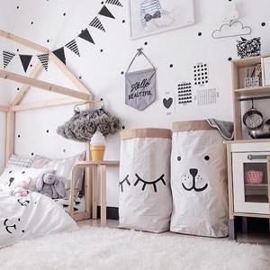 de Engelse meer papier zak van le sac, Kraftpapier-Document het Speelgoed die van de Zakjonge geitjes van het Opslaglinnen het Decor van Organisatorbasket nursery home kleden 6