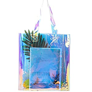 Laser Tote Bag, Holographic Rainbow Work Bag, Hologram, Mode Bag, Juwelen Bag, Stadion Buitenstrand 0