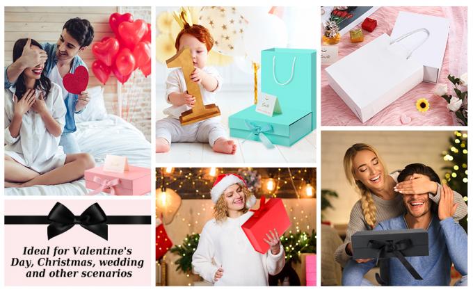 Luxe het Winkelen Zakken, Matte Modern Embossed Birthday Merchandise-de Gasten Kledings van het Bedrijfsopslaghuwelijk 5