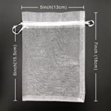 Organzazakken, Mesh Drawstring Gift Bags Small voor van de de Partijbaby van het Juwelenhuwelijk de Zakken van de de Douchegunst 21