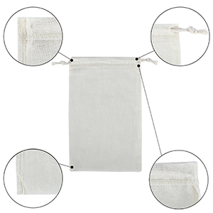 De katoenen Zakken van Drawstring, Katoenen Mousselinezakken, Katoenen Zak, Opnieuw te gebruiken Zakken, Juwelenzak, de Zakken van het giftsachet 0