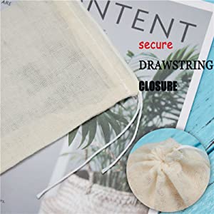 De katoenen Zakken van Drawstring, Katoenen Mousselinezakken, Katoenen Zak, Opnieuw te gebruiken Zakken, Juwelenzak, de Zakken van het giftsachet 7