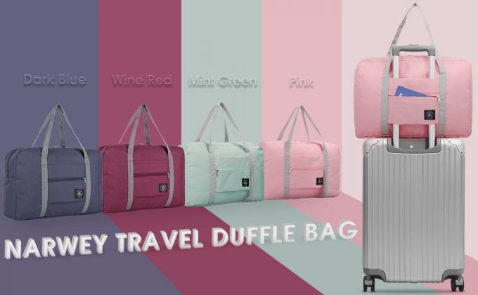 Sportenduffel Zak, Vouwbare Opslagzak, Toiletry Make-up, Katoenen van het de Zakcanvas van de Reisschouder Zakken met Ritssluitingen 19