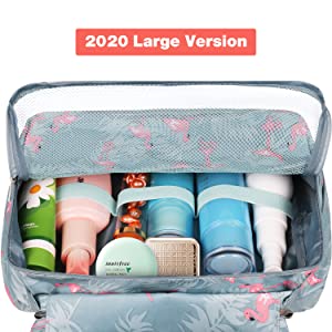 Organisator van Skincare van de reismake-up de Kosmetische, Toiletry Zak, Vouwbare Duffel Zak, Veelvoudige Opslagcompartimenten 22
