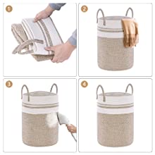 De wasserij belemmert, Organiseert Mand, de Organisator For Toy Collection, de Mand van de Bakopslag van de Canvasopslag 5