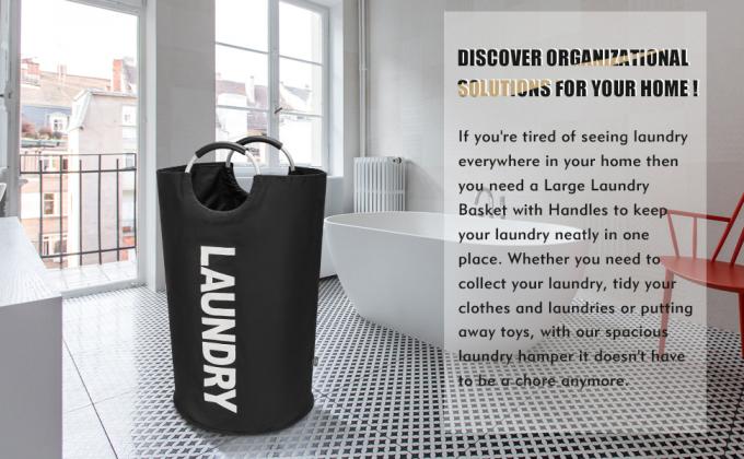 Het wassen belemmert de Beste Vuile Kar van de Wasmandwasserij met Handvat, Opvouwbare Wasmand Gemakkelijke Opslag 9