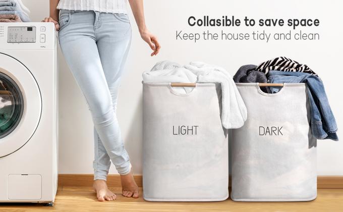 De wasmanden met Gemakkelijk Carry Handles, belemmeren, Vouwend Wasbakken, de Zaal van de Familiewasserij Badkamers 12