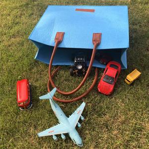 De kruidenierswinkel doet Opnieuw te gebruiken Eco-het Winkelen Grote Zakken in zakken Gemaakt door de Gevoelde Zakken van de Stoffenopbrengst Modieuze Reis Tote Bag Gray 2