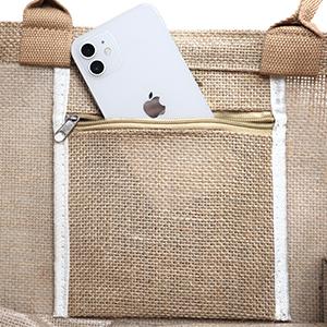 Van de Jutetote bag full gusset with van jutetote bags bulk laminated interior Binnen de Ritssluitingszak, DIY Art Crafts 2