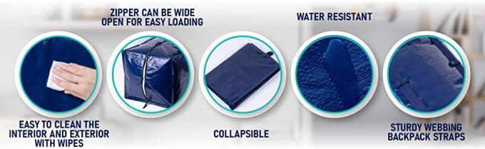 Kruidenierswinkelklant, Op zwaar werk berekende Grote Bewegende Zakken, de Handvatten van Rugzakriemen, de Totalisators van de Ritssluitingenopslag, opslagdozen 10