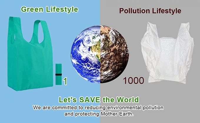 Het buitengewoon brede Handvat doet Opnieuw te gebruiken Wasbare Vouwbare Vouwende Opnieuw te gebruiken het Winkelen Zakken, Kruidenierswinkels met Ritssluitingsdrager in zakken 6